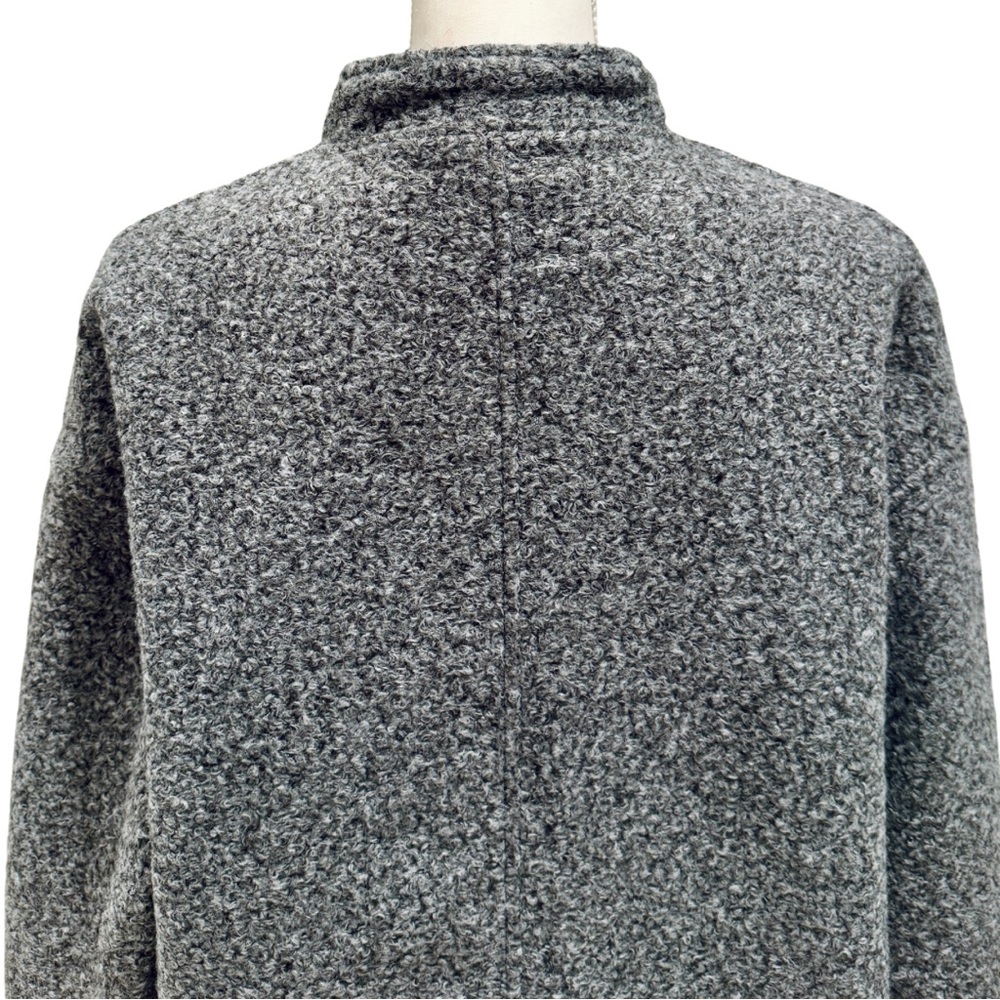 NWOT Women’s Oversized Bomber Jacket | Dark Gray Button Down + Pockets (L) - Picture 13 of 14
